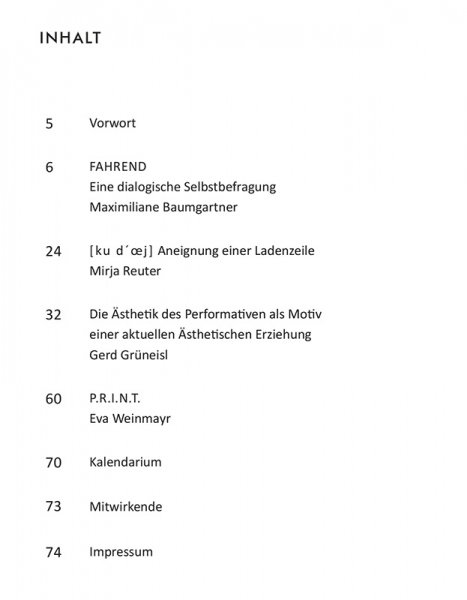 Index, Flugschrift DER FAHRENDE RAUM, 2016  - 